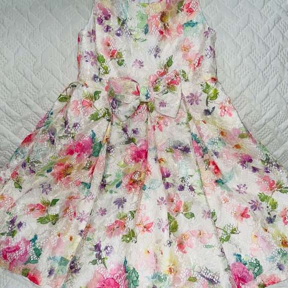 Bonnie Jean Multicolor Floral Lace Dress - Picture 1 of 4